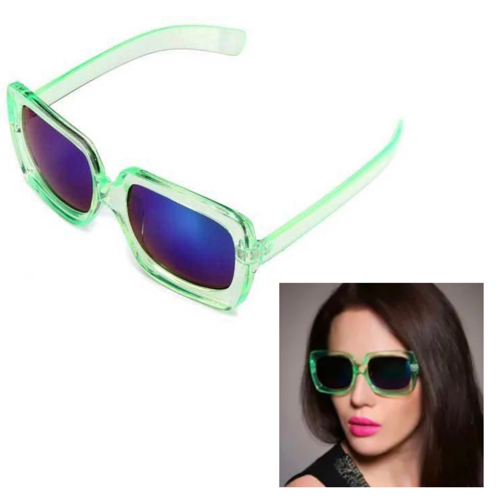 New Without Tag Mens Womens Reflective Plating Film Big Frame Resin Sunglasses